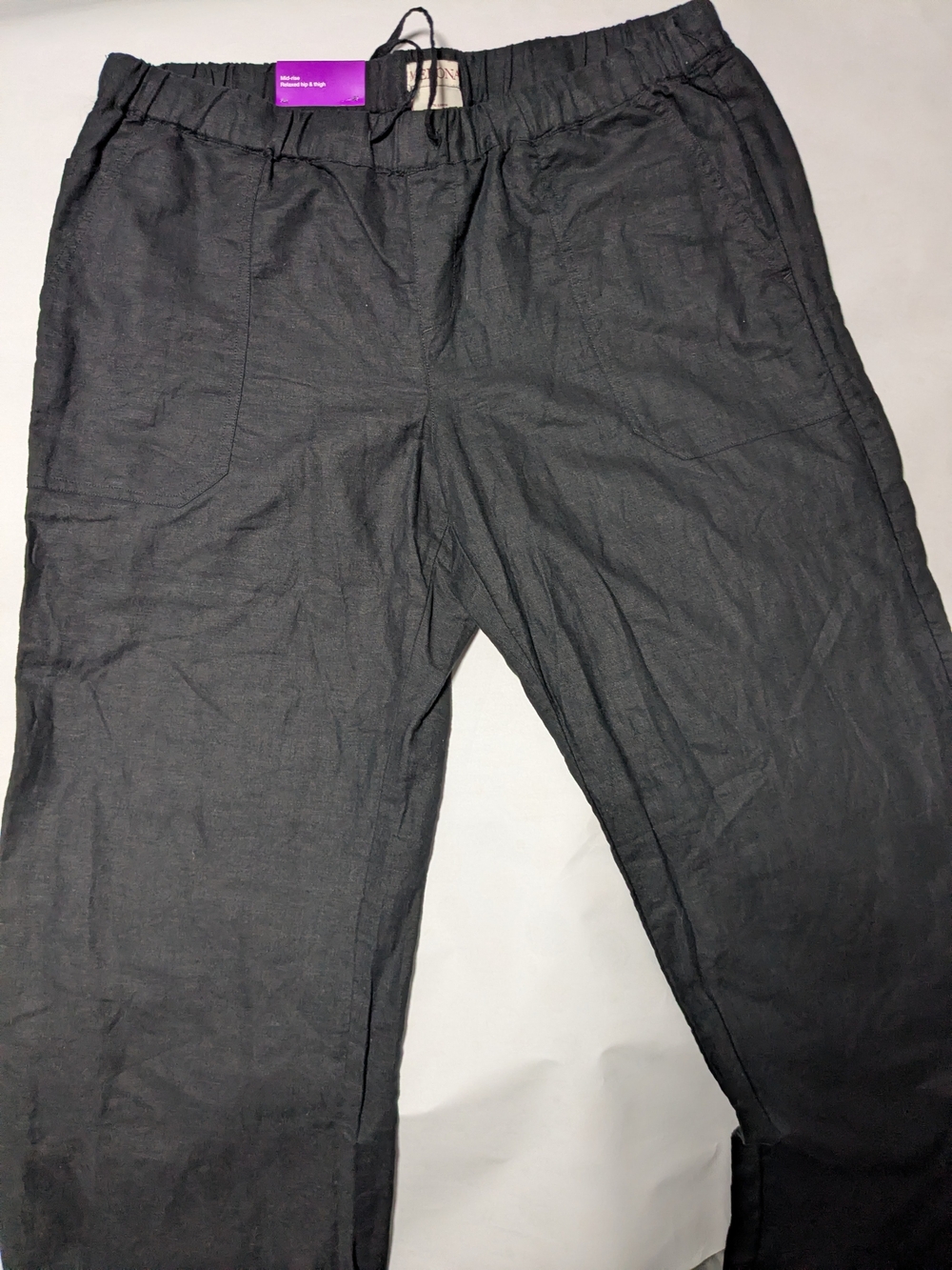 NWT Merona Black Elastic-Waist Wide Leg pants XL